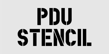 PDU Stencil Font Poster 8